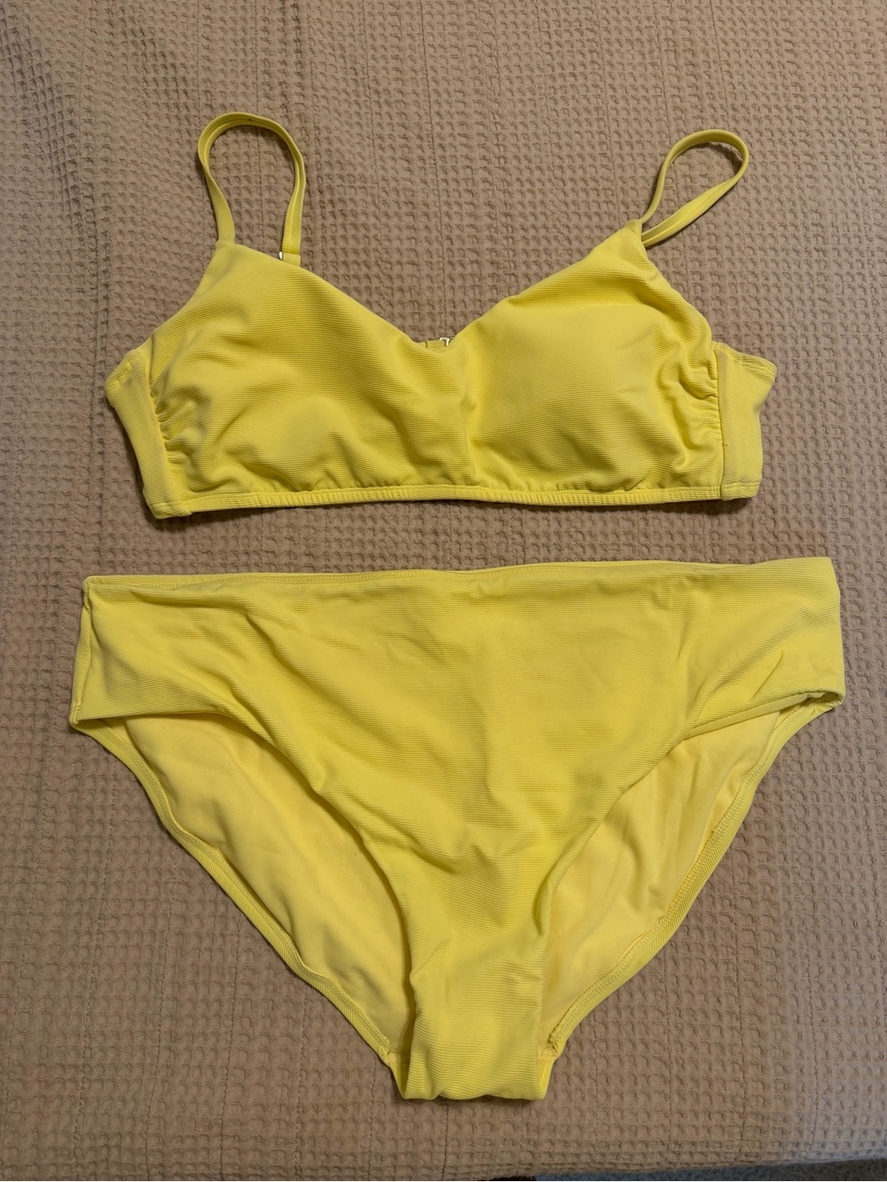 Time and Tru Yellow Women's Two-Piece Bikini Set